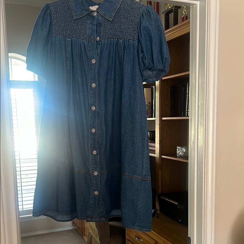 Denim Blue Button-Up Dress